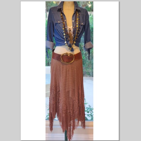 Authentic 100% Leather Hippie Belt from Ibiza, Circa 1960s